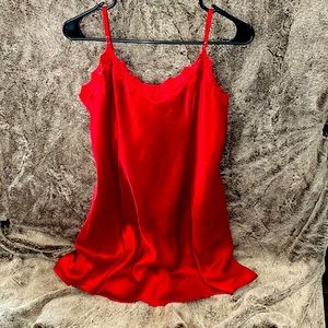 Sexy Red Silk Slip